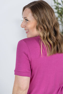 Sophie Pocket Tee - Magenta
