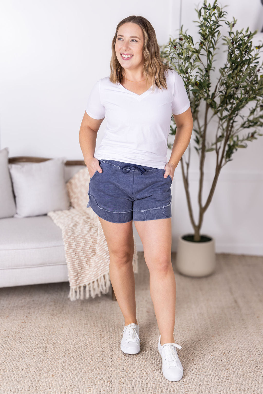 French Terry Stevie Shorts - Nautical Navy