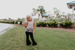 Black Denim Flare Pant