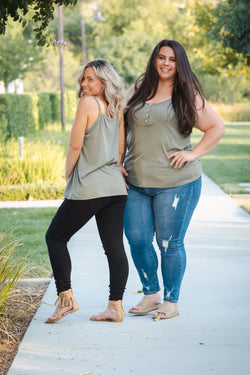 Heart & Soul Tank in Olive