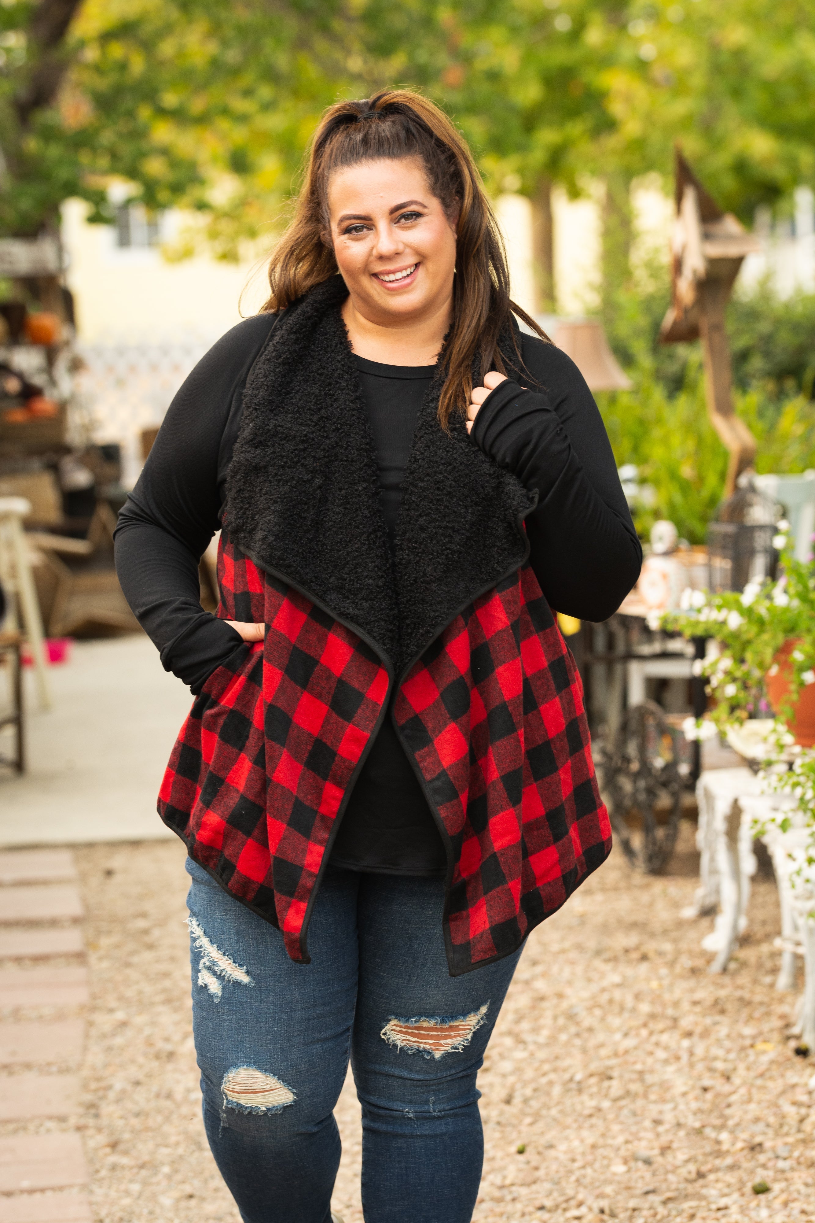 Plaid Forever Fleece Vest