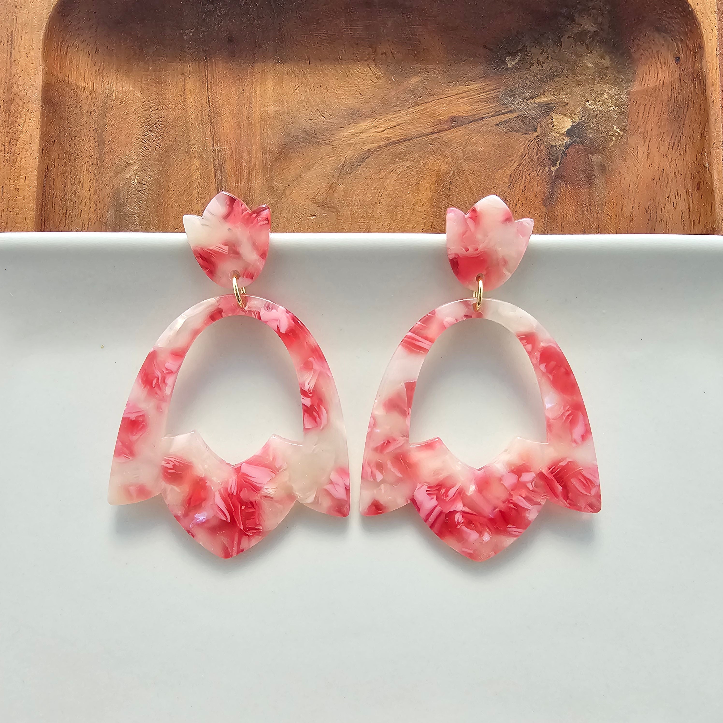 Tulip Earrings - Rosey