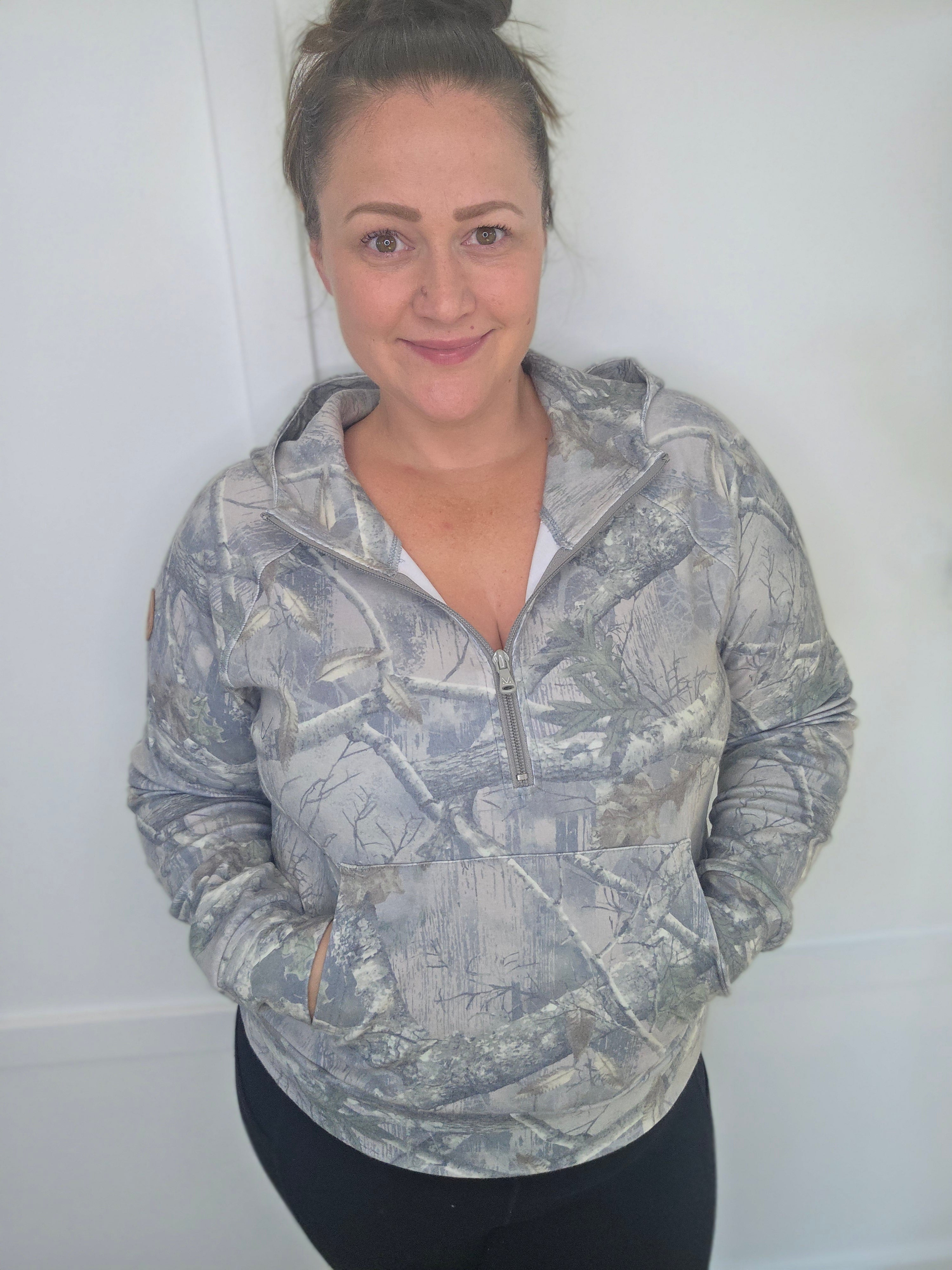 Shorter Halfzip Hoodie - Camo