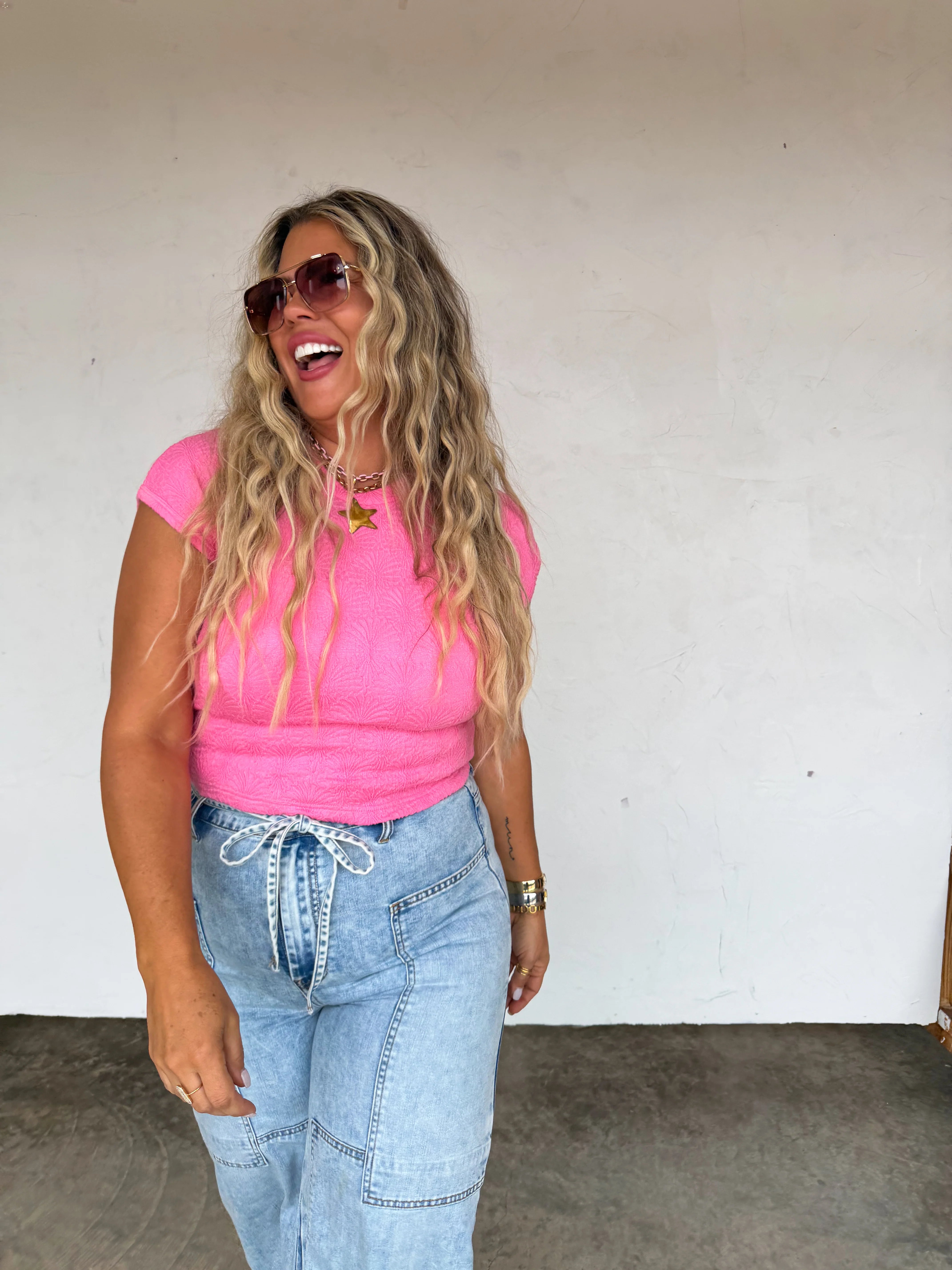 PREORDER- HARLEY CAP SLEEVE BASIC TOP