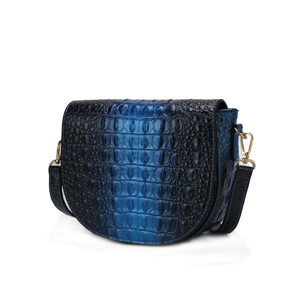 MKF Amalia Croc-Embossed Crossbody Bag by Mia K