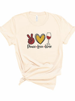 Peace Love Wine Graphic Tee