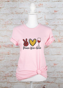 Peace Love Wine Graphic Tee