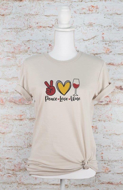 Peace Love Wine Graphic Tee