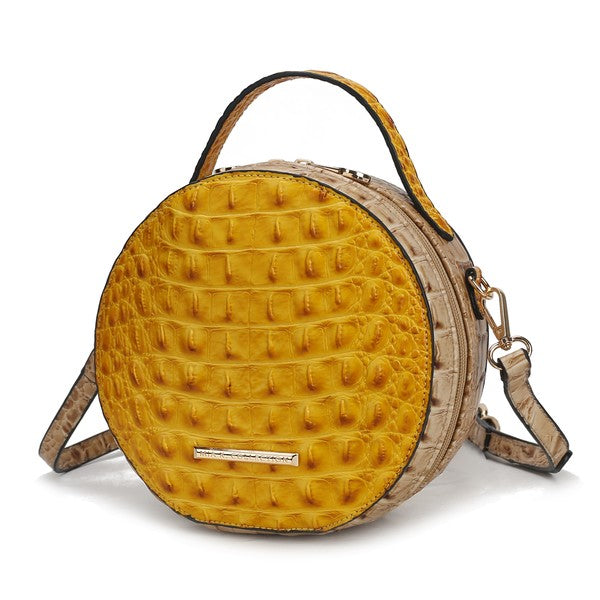 MKF Ynnari Croc-Embossed Crossbody Bag by Mia K.