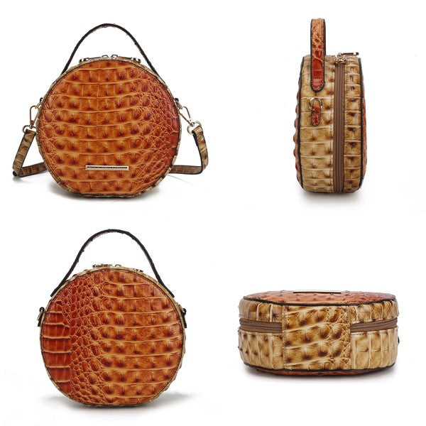 MKF Ynnari Croc-Embossed Crossbody Bag by Mia K.