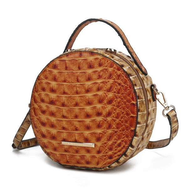 MKF Ynnari Croc-Embossed Crossbody Bag by Mia K.