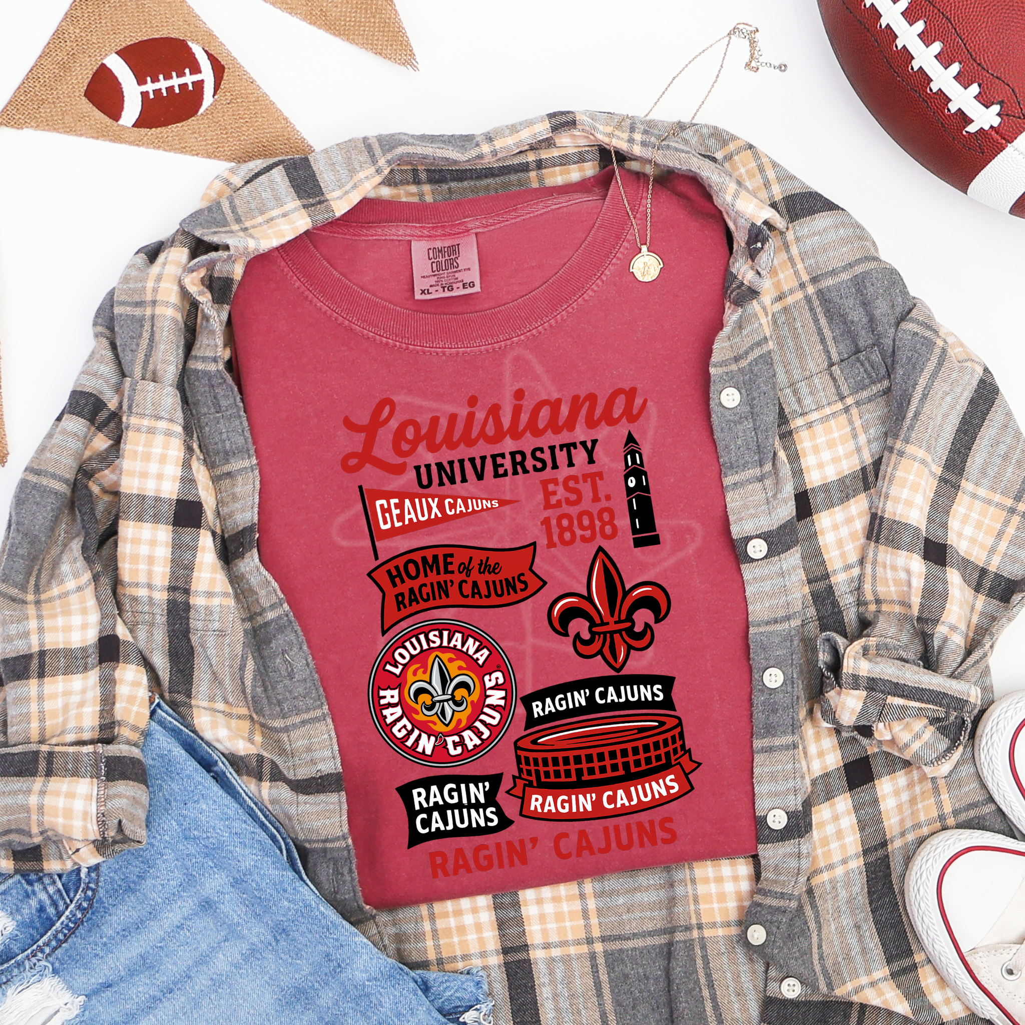 Home Of The Ragin' Cajuns Tee