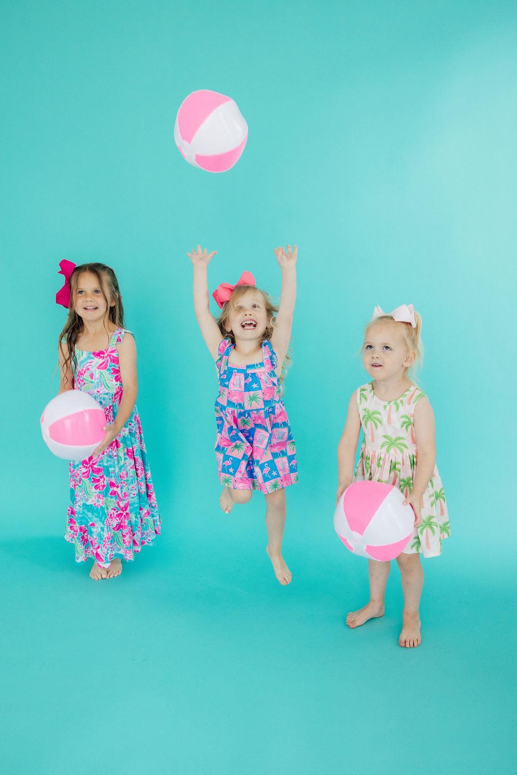 Tropical Punch Ruffle Maxi Dress