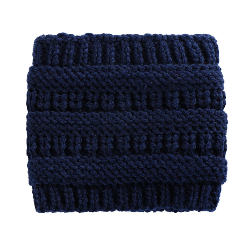 Ponytail Beanie Headwrap with Ear Warmer