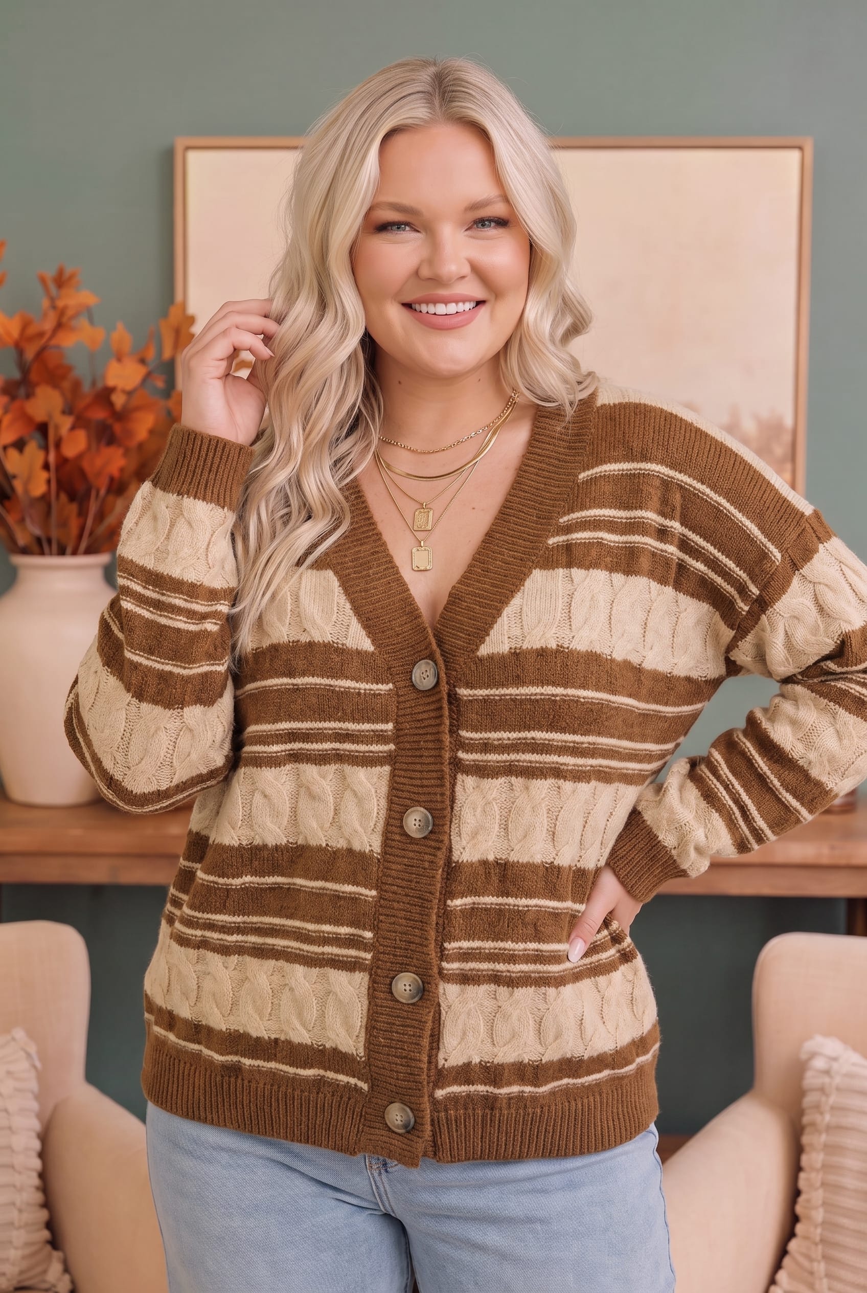 Stripe a Pose Knit Cardigan