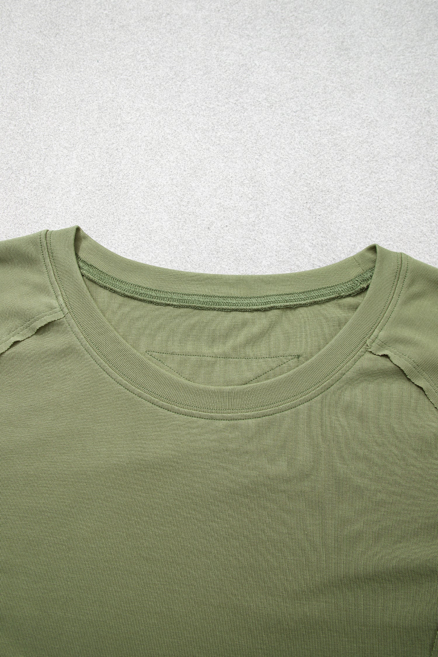 Solid Reverse Seam Paneling Long Sleeve Top
