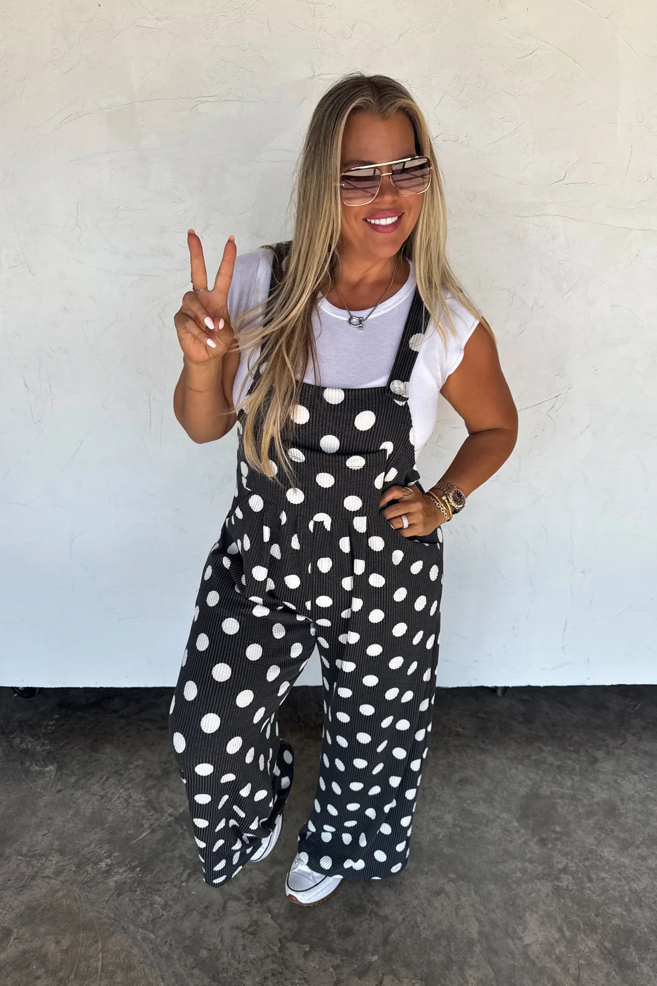 PREORDER- POLKA DOT KARLI BOHO OVERALLS