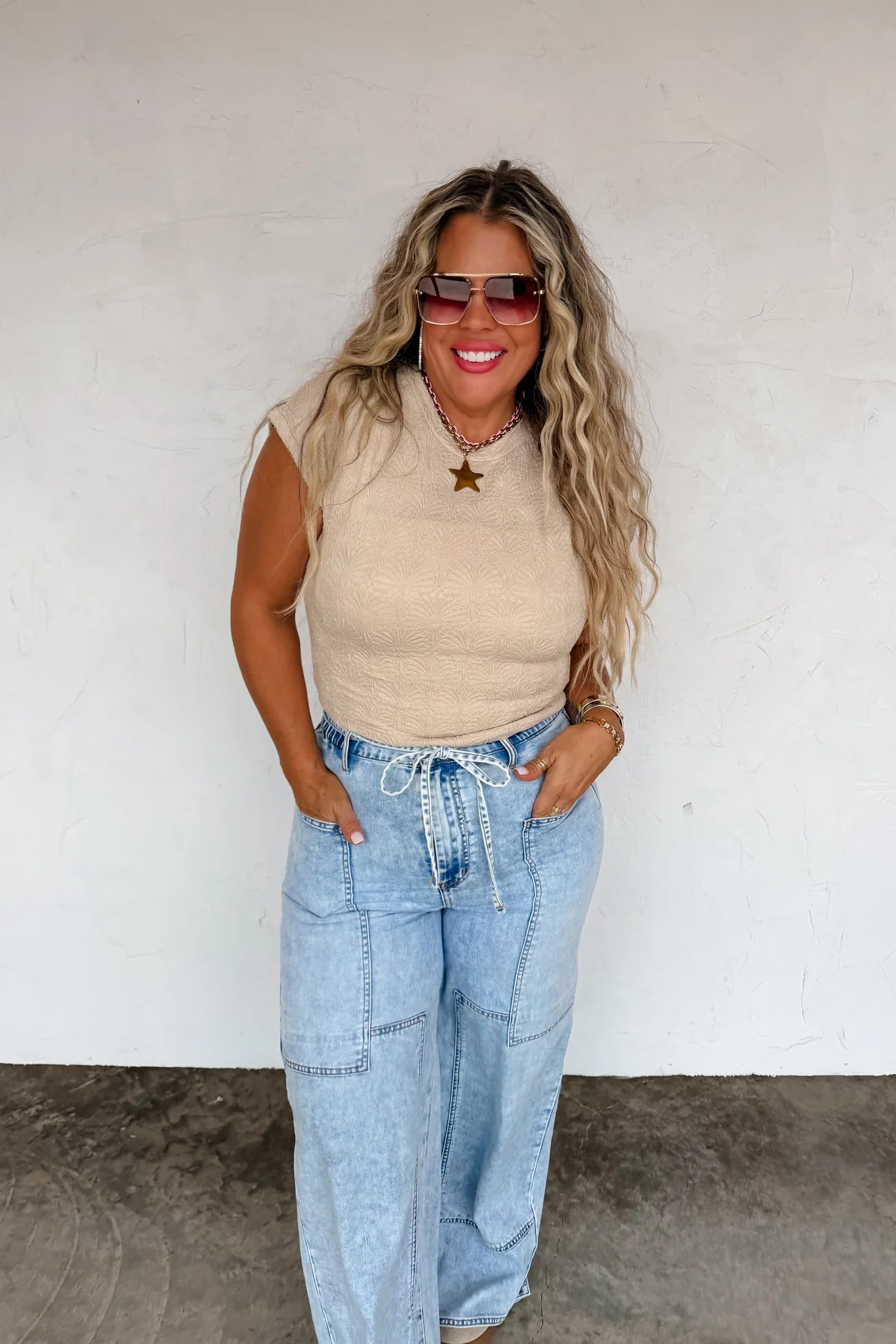 PREORDER- JOVIE TIE WAIST JEANS