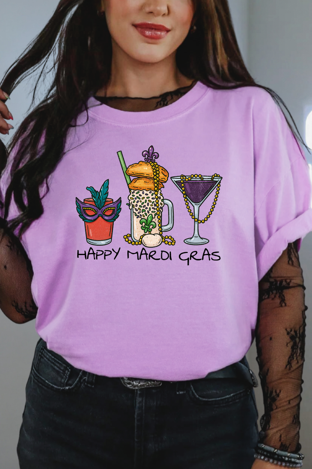 Mardi Gras Drinks Tee