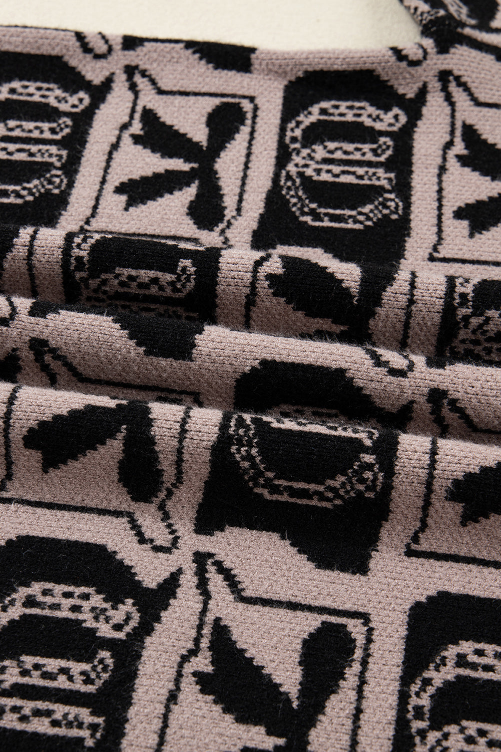 Western Bows & Horseshoes Drop Shoulder Sweater
