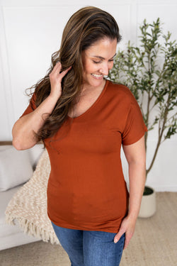 Chloe Cozy Tee - Rust