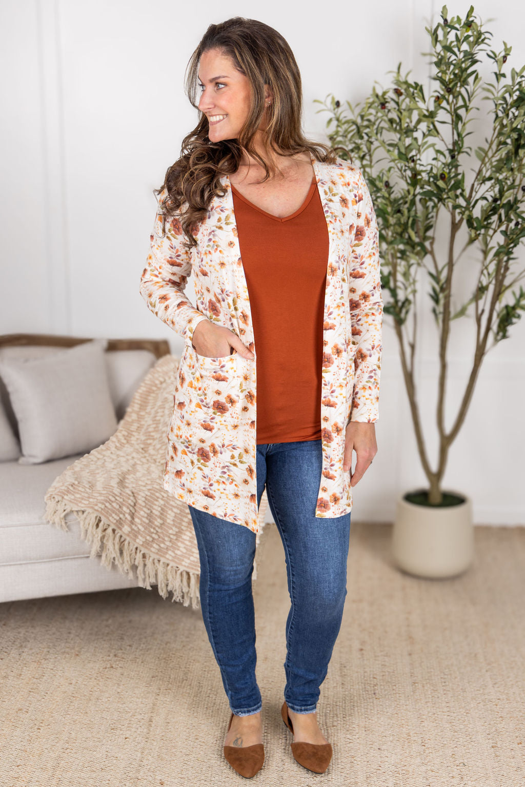 Classic Cardigan - Harvest Charm Floral