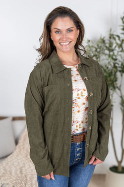 Lightweight Corduroy Button Down - Olive