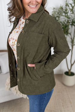 Lightweight Corduroy Button Down - Olive