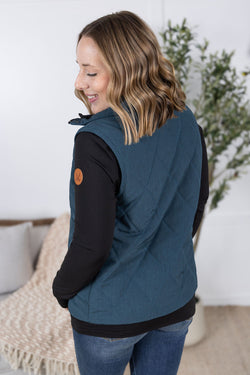 Remy Zip Up Vest - Teal