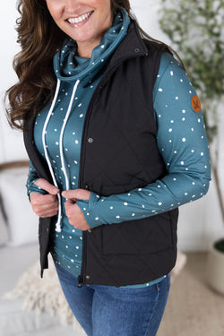 Remy Zip Up Vest - Black