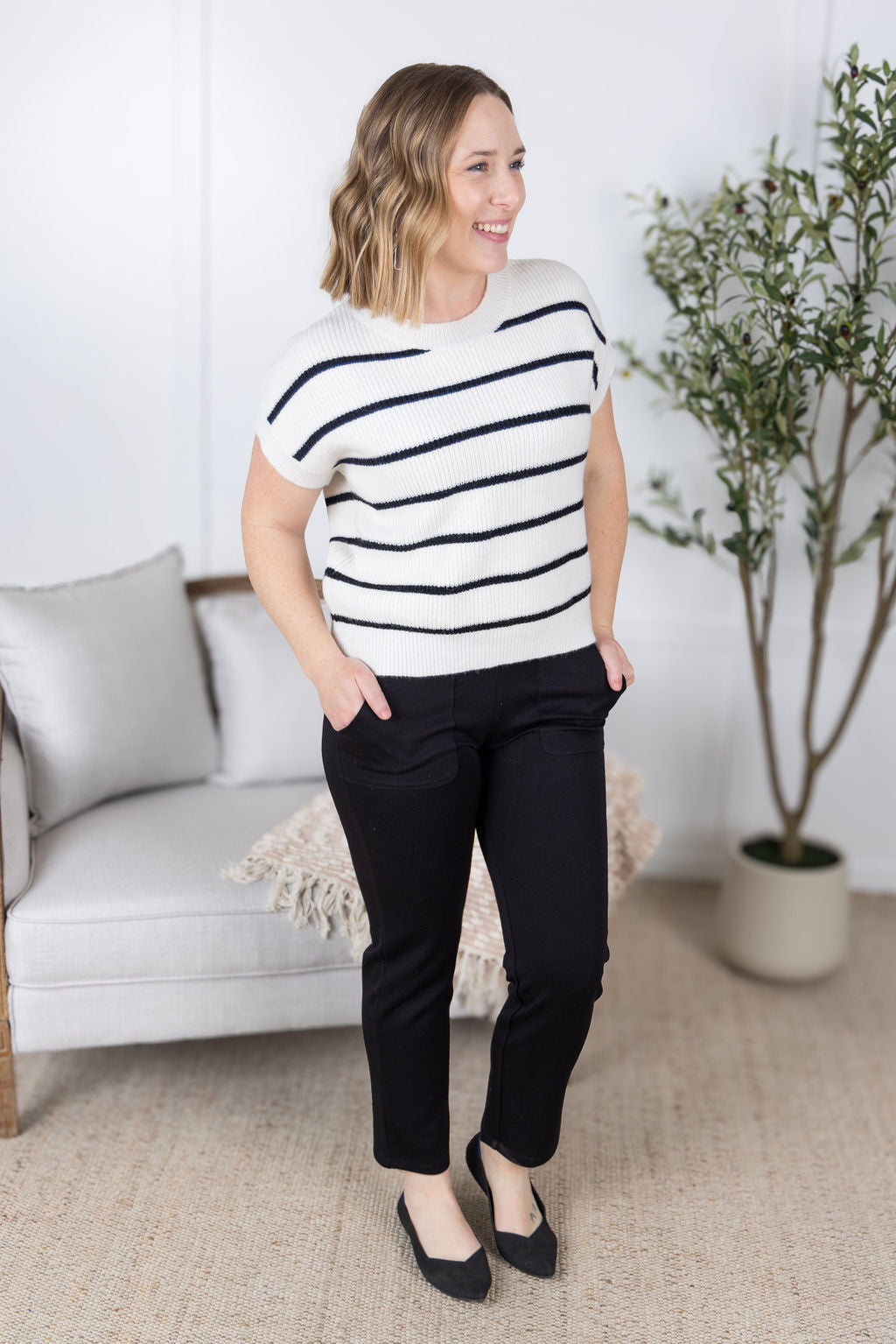 Scuba Ankle Bottoms- Black