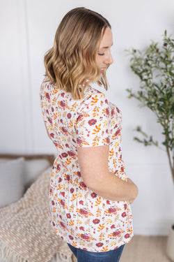 Sarah Ruffle Short Sleeve - Autumn Floral