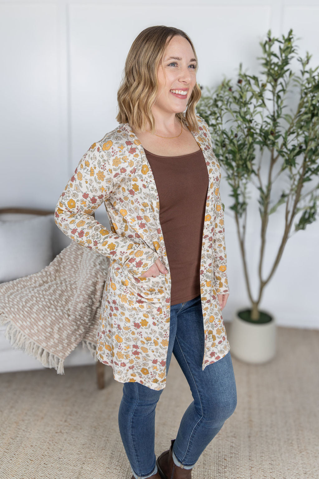 Classic Cardigan - Fall Vintage Floral