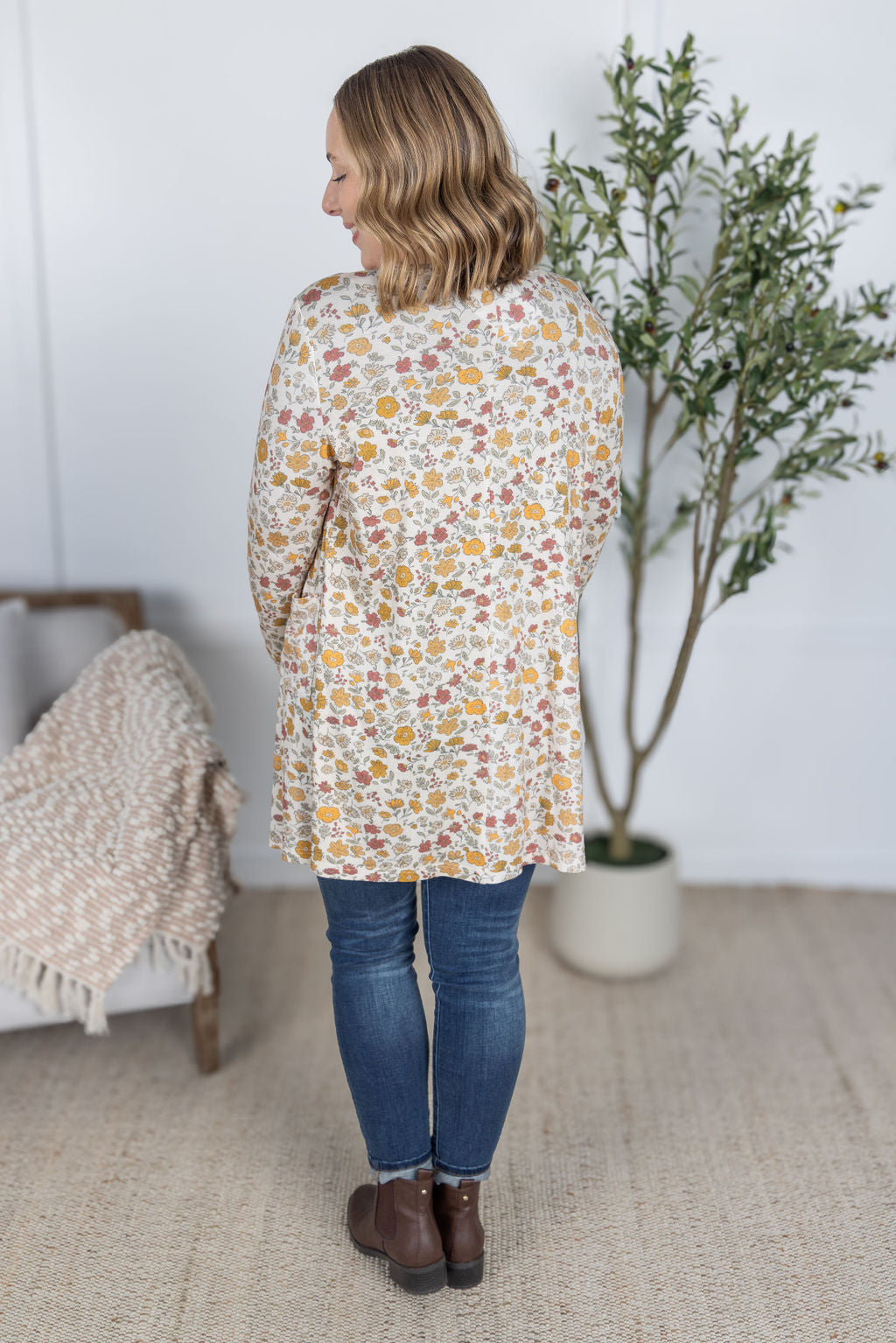 Classic Cardigan - Fall Vintage Floral