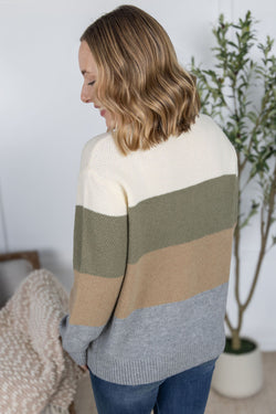 Colorblock Sweater - Neutral Mix