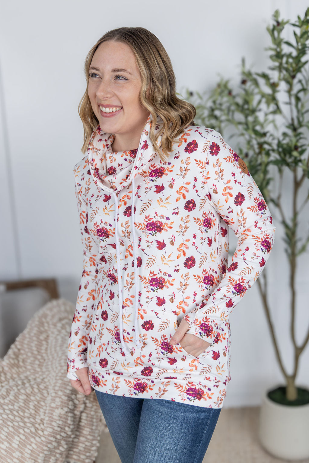 Soft Funnel Neck - Autumn Floral