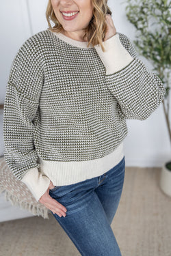 Charlotte Sweater - Olive and Cream