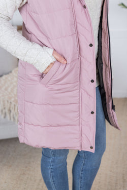 Harlow Long Vest - Blush