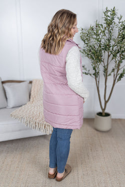 Harlow Long Vest - Blush