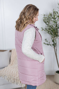 Harlow Long Vest - Blush