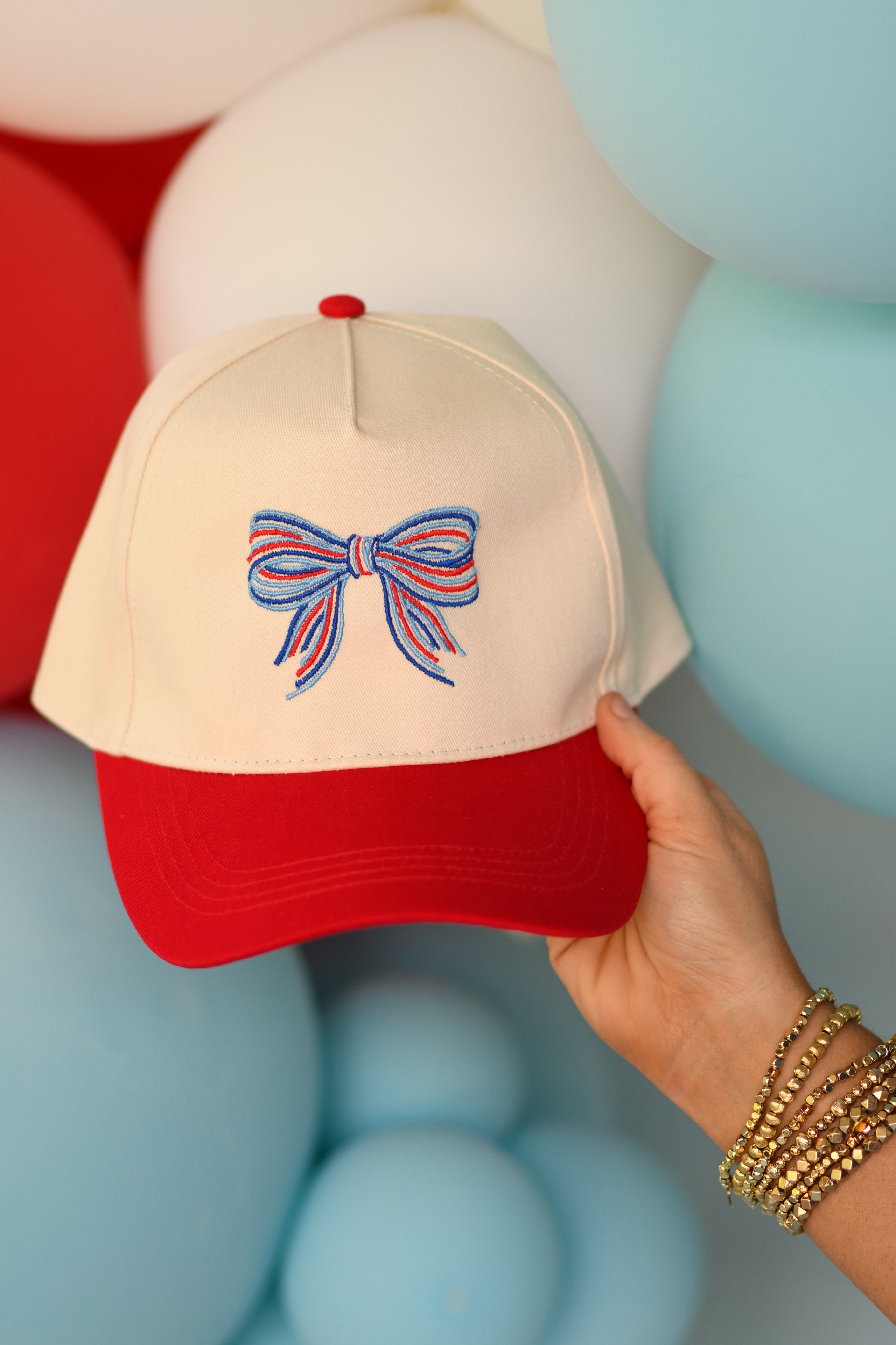RTS Red Patriotic Bow Hat