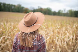 Wide Brim Hat w/ Belt - Chocolate Tan RTS