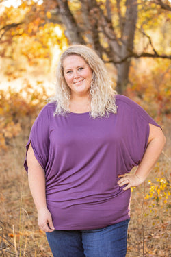 Darcy Dolman - Dark Purple | Women's Flowy Top