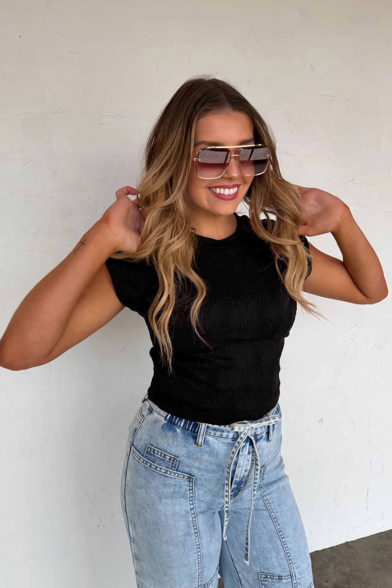 PREORDER- HARLEY CAP SLEEVE BASIC TOP