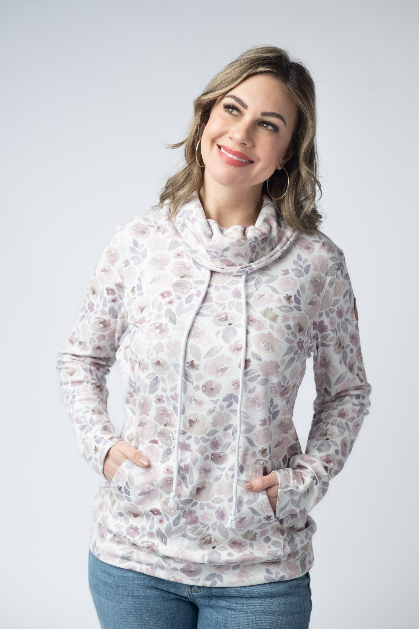 Soft Funnel Neck - Blush Floral