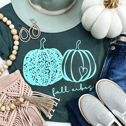 Fall Vibes Turquoise -PUFF ink-  Graphic Tee
