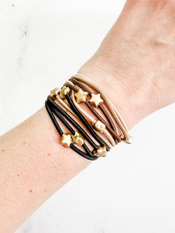 Hair Tie Bracelet Sets - Neutral Gold Accents | Hair Accessories