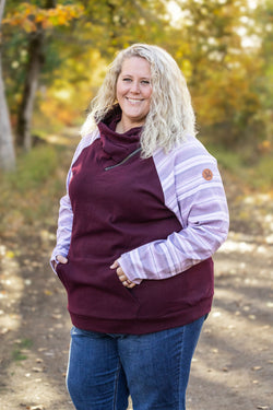 Classic Zoey ZipCowl Sweatshirt - Berry Serape