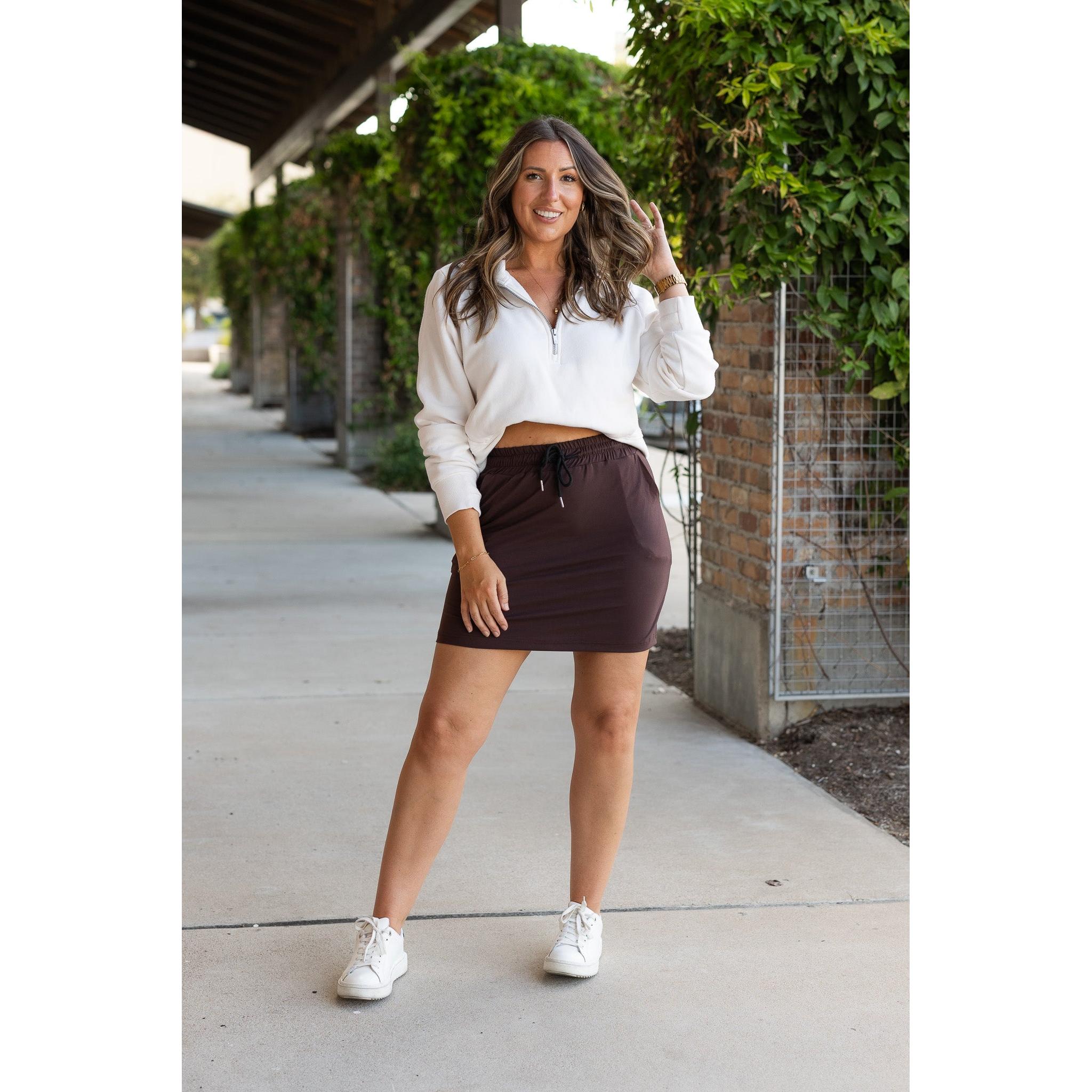 Ready to Ship | The Bridget BROWN Jogger Skirt