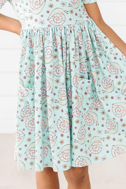 Spring Snails S/S Pocket Twirl Dress